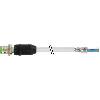M12A Mâle Droit 4p; Câble PVC Blindé 4x0,34 Gris 3m