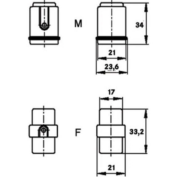 Insert pour contacts mâles à sertir décolletés, 1-8-Lire la description