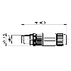 M08A Mâle Droit 4p; Bornes guillotines 0.14-0.34mm², Ø2.5-5.4mm