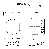 Embase paroi PG9; M12A Fem Droit 5p/Contacts à sertir