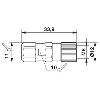 M08A Fem Droit 3p; Bornes rapide Piercecon®, Ø3-5mm