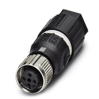M12A Fem Droit 4p; Bornes autodénudantes (x4) <0,75mm², Ø4-8mm-Lire la description