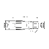 M12A Fem Droit 4p; Bornes autodénudantes (x4) <0,75mm², Ø4-8mm