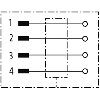 M12D Mâle Droit 4p; Bornes à vis <0.75mm², Ø6-8mm; Blindé; Ethernet