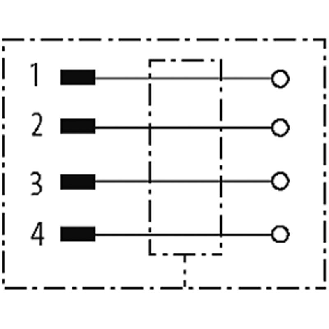 M12D Mâle Droit 4p; Bornes à vis <0.75mm², Ø6-8mm; Blindé; Ethernet-Lire la description