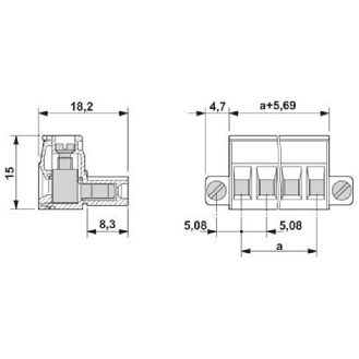 Connecteur mâle C.I., à vis 2,5 mm², vert, 12 A, 8 pôles, pas 5.08 mm-Lire la description