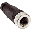 M12A Fem Droit 4p; Bornes à vis (x4) 0.14-0.75mm², Ø4-6mm