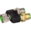 Y-M12 Fem Droit / 2xM12 Mâle Droit