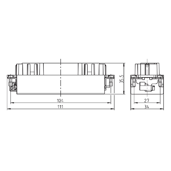 Insert femelle B24, B48 connexion Push-In 0,5 à 2,5mm²-Lire la description
