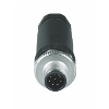 M12A Mâle Droit 8p; Bornes à vis, Ø6-8mm