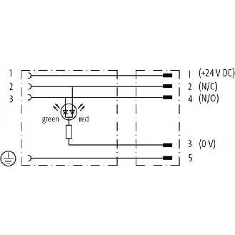 EV Forme A 18mm/M12 Mâle Droit; PVC 5x0,34 Gris 1m-Lire la description