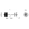 M12A Fem Droit 5p; Bornes à vis (x4) 0.14-0.75mm², Ø6-8mm