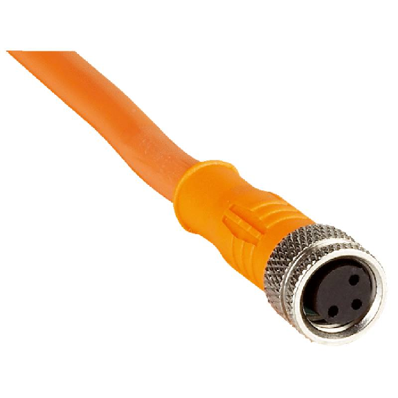 Connecteur M08 Fem Droit 4p Câble PVC Orange 2m IP67 Connecteur M08 Fem Droit 4p Câble PVC Orange 2m IP67-Lire la description
