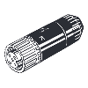 M12A Fem Droit 4p; Bornes à souder <0.5mm² (x4)