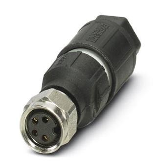 M08A Fem Droit 4p Inox; Bornes autodénudantes max. 0,5mm², Ø2.5-5mm-Lire la description
