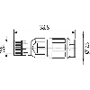 M08 Fem Droit 4p; Bornes guillotines 0.25-0.5mm², Ø2.5-5mm