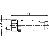 M12A Fem Droit 4p; Bornes à vis max. 0.75mm², Ø4-6mm Pg7