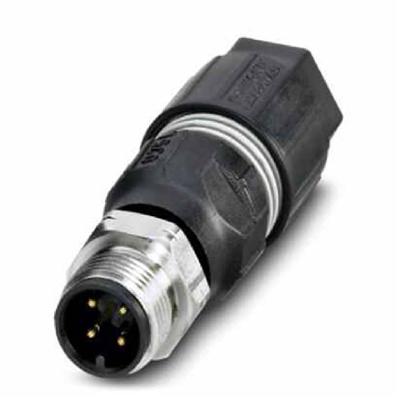 M12A Mâle Droit 4p Inox; Bornes autodénudantes <0,75mm², Ø4-8mm-Lire la description