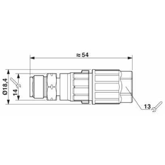 M12A Mâle Droit 4p Inox; Bornes autodénudantes <0,75mm², Ø4-8mm-Lire la description
