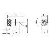 M08A Fem Coudé 4p; Bornes à souder (x4) 0.14-0.5mm², Ø3.5-5mm