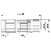M12A Fem Droit 5p; Bornes push-in, Ø4-8mm