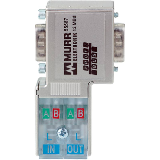 Connecteur Profibus (Sub-D) 90° avec PG, A connexion rapide-Lire la description