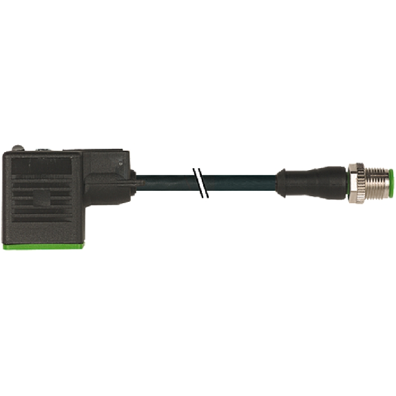EV Forme BI 11mm/M12 Mâle Droit; PVC-JZ 3x0,75 Noir 5m-Lire la description