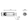 M08A Fem Droit 3p; Bornes à vis (x3) 0.14-0.5mm², Ø3.5-5mm