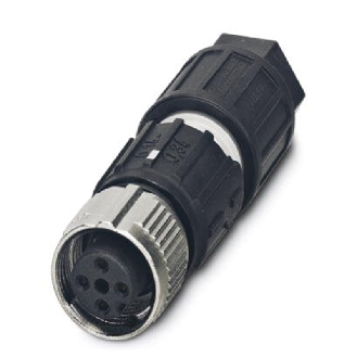M12A Fem Droit 4p; Bornes autodénudantes 0.34mm², Ø3.5-6mm-Lire la description