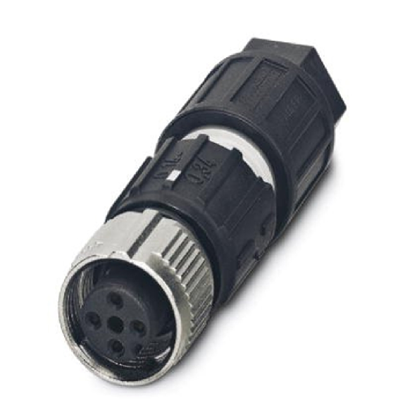 M12A Fem Droit 4p; Bornes autodénudantes 0.34mm², Ø3.5-6mm-Lire la description