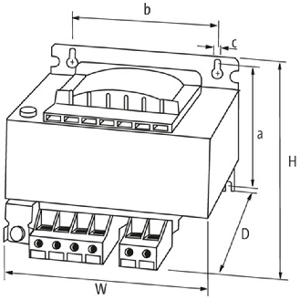 Transfo. cont. isol. MET 1000VA IN: 240-415VAC OUT: 110-110-20VAC-Lire la description