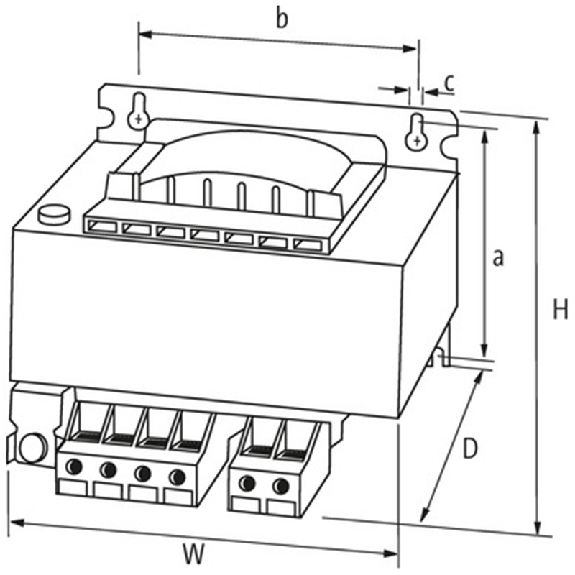 Transfo. cont. isol. MET 1000VA IN: 240-415VAC OUT: 110-110-20VAC-Lire la description