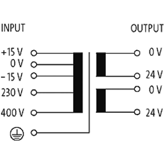 Transfo. cont. isol. MST+ 1000VA IN: 230/400VAC OUT: 24VAC-48VAC-Lire la description