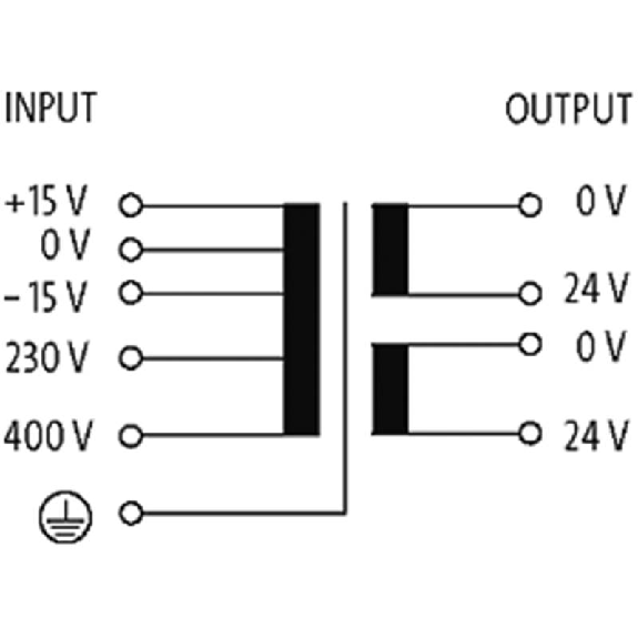 Transfo. cont. isol. MST+ 1000VA IN: 230/400VAC OUT: 24VAC-48VAC-Lire la description