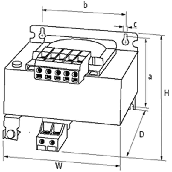 Transfo. cont. isol. MST+ 1000VA IN: 230/400VAC OUT: 24VAC-48VAC-Lire la description