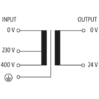 Transfo. cont. isol. MST 630VA IN: 230/400VAC OUT: 24VAC-Lire la description