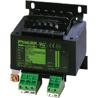 Transformateur de sécurité monophasé MTS 100VA IN: 230/400VAC OUT: 24VAC - 6686342 | MTS 0100-230-400/24-Lire la description