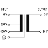 Transformateur de sécurité monophasé MTS 40VA IN: 230/400VAC OUT: 24VAC - 6686340 | MTS 0040-230-400/24