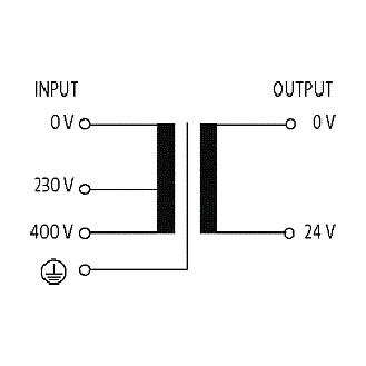 Transformateur monophasé de commande et d’isolement MTS 100VA IN: 230/400VAC OUT: 230VAC - 86348 | MTS 0100-230-400/230-Lire la description