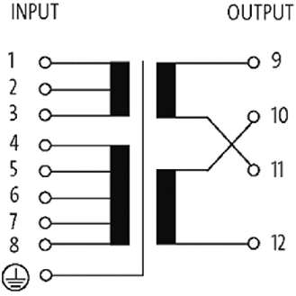 Transfo. cont. isol. MST 250VA IN: 208-550VAC OUT:2x115VAC/230VAC-Lire la description