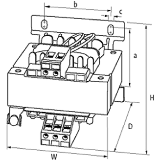 Transformateur de sécurité monophasé MTS 63VA IN: 230/400VAC OUT: 24VAC 86341 | MTS 0063-230-400/24-Lire la description