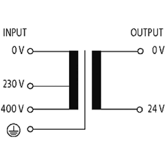 Transformateur de sécurité monophasé MTS 250VA IN: 230/400VAC OUT: 24VAC - 6686345 | MTS 0250-230-400/24-Lire la description