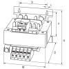 Transformateur monophasé de commande et d'isolement 1600VA