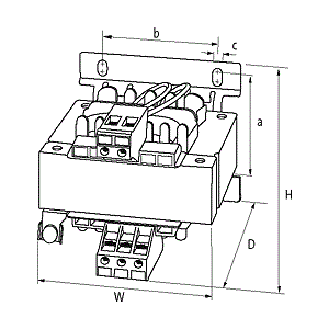 Transformateur de sécurité monophasé MTS 40VA IN: 230/400VAC OUT: 24VAC - 86340 | MTS 0040-230-400/24-Lire la description