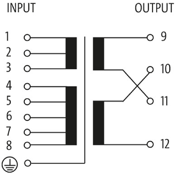 Transfo. cont. isol. MST 2500VA IN: 208-550VAC OUT:2x115VAC-Lire la description