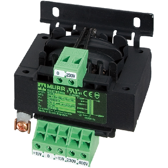 Transformateur monophasé de commande et disolement MST 2400VA IN: 400VAC ±5% OUT: 230VAC - 866165 | MST 2400-400±5%/230-Lire la description