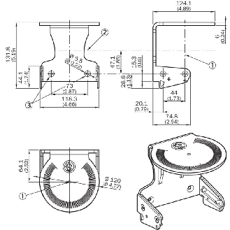 Équerre de fixation avec capot de protection de l'optique, microScan3-Lire la description