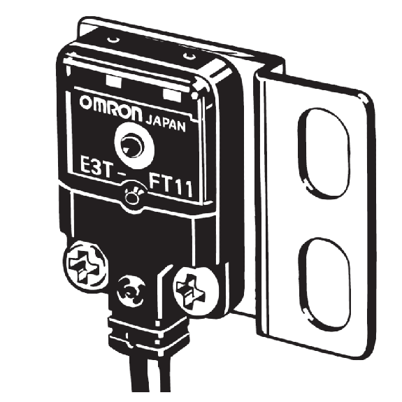 Equerre de fixation pour montage latéral de capteurs E3T-Lire la description