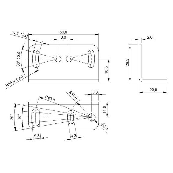Equerre de fixation pour BOS 21M-Lire la description