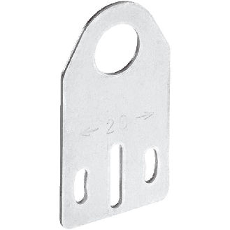 Équerre de fixation pour capteurs M12 forme droite inox 316L-Lire la description